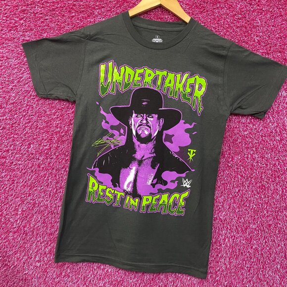 WWE Ash The Undertaker Rest In Peace Glow Ink T-Shirt Small - Picture 3 of 4